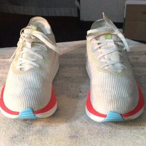 White and Red Athletic Sneakers